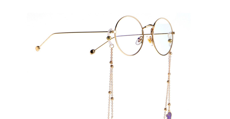 Fashion Pink Eyeglasses Chain With Dripping Wings And Color Retention Clip,Glasses Accessories