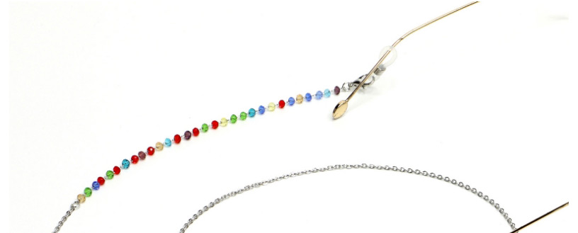 Fashion Silver Crystal Stainless Steel Chain Color-retaining Non-slip Glasses Chain,Glasses Accessories