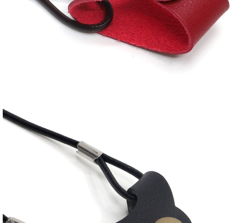 Fashion Khaki Imitation Leather Solid Color Glasses Lanyard,Glasses Accessories