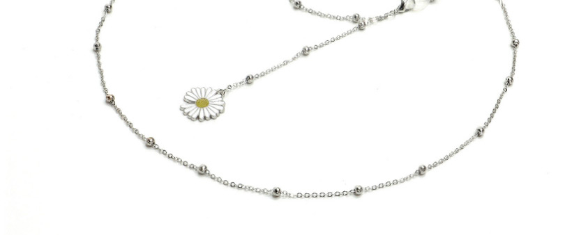 Fashion Silver Small Daisy Color-retaining Bead Glasses Chain,Glasses Accessories