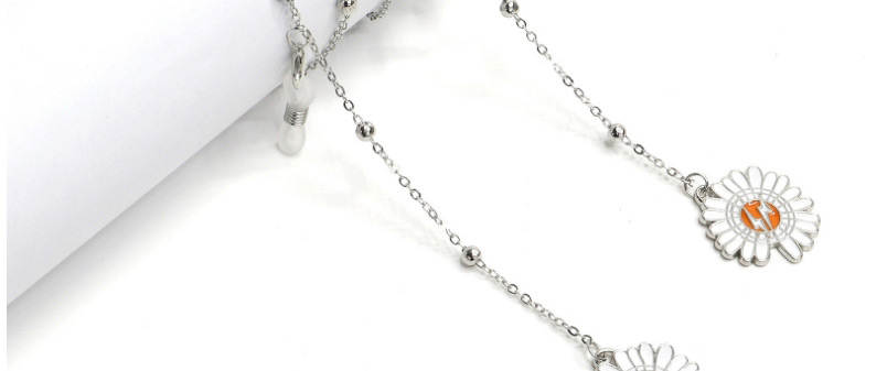 Fashion Silver Lightning Daisy Color-retaining Bead Glasses Chain,Glasses Accessories