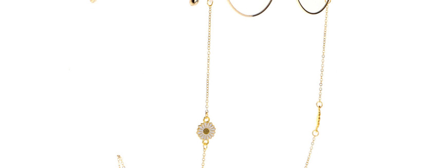 Fashion Golden Non-slip Color-retaining Small Daisy Pendant Glasses Chain,Glasses Accessories