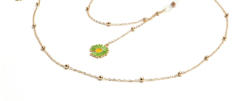 Fashion Green Daisy Color-preserving Bead Metal Chain Glasses Chain,Glasses Accessories