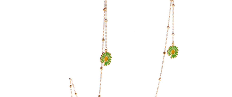 Fashion Green Daisy Color-preserving Bead Metal Chain Glasses Chain,Glasses Accessories