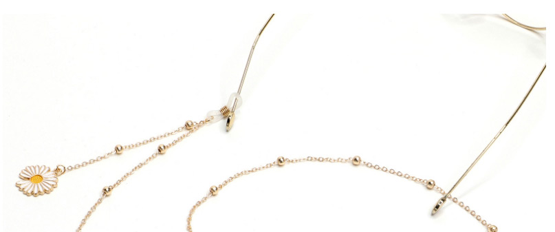 Fashion White Small Daisy Color Retaining Bead Metal Chain Glasses Chain,Glasses Accessories