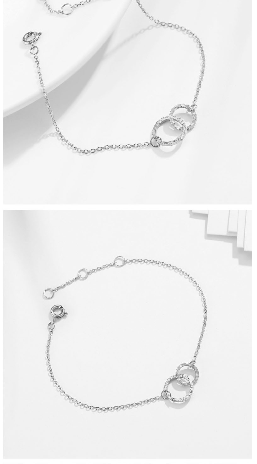 Fashion Rose Gold Hollow Cross Circular Chain Adjustable Bracelet,Bracelets