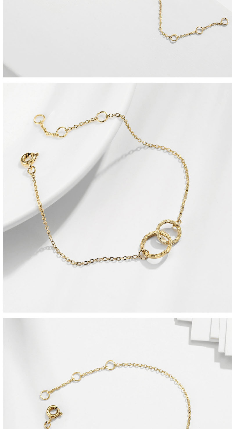 Fashion Rose Gold Hollow Cross Circular Chain Adjustable Bracelet,Bracelets