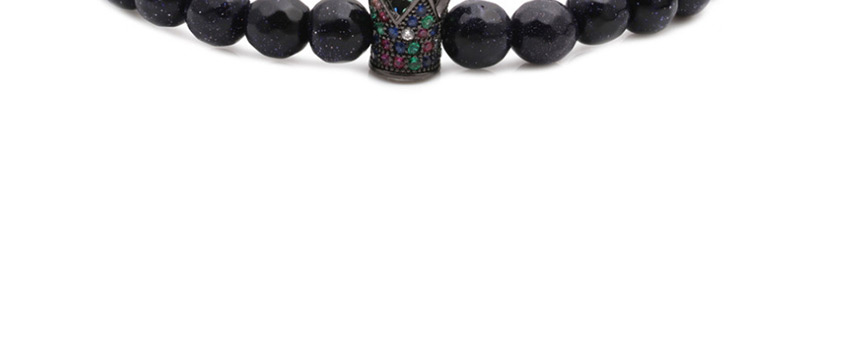 Fashion Color Diamond Crown Faceted Lansha Beaded And Diamond Crown Bracelet,Fashion Bracelets