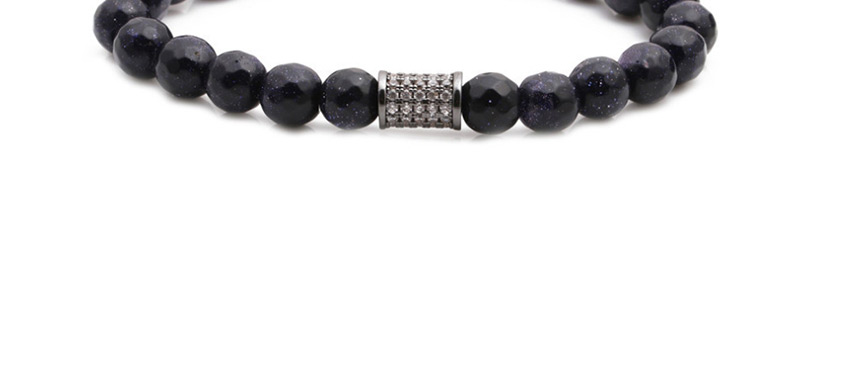 Fashion Black Faceted Lansha Beaded And Diamond Crown Bracelet,Fashion Bracelets