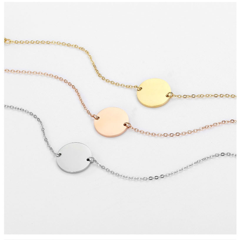 Fashion Rose Gold Geometric Large Round Chain Adjustable Bracelet,Bracelets