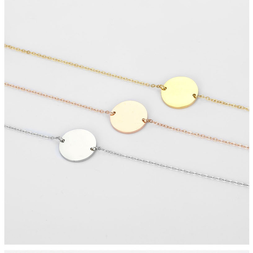 Fashion Rose Gold Geometric Large Round Chain Adjustable Bracelet,Bracelets
