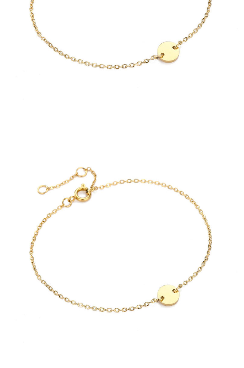 Fashion Rose Gold Small Round Adjustable Chain Bracelet,Bracelets