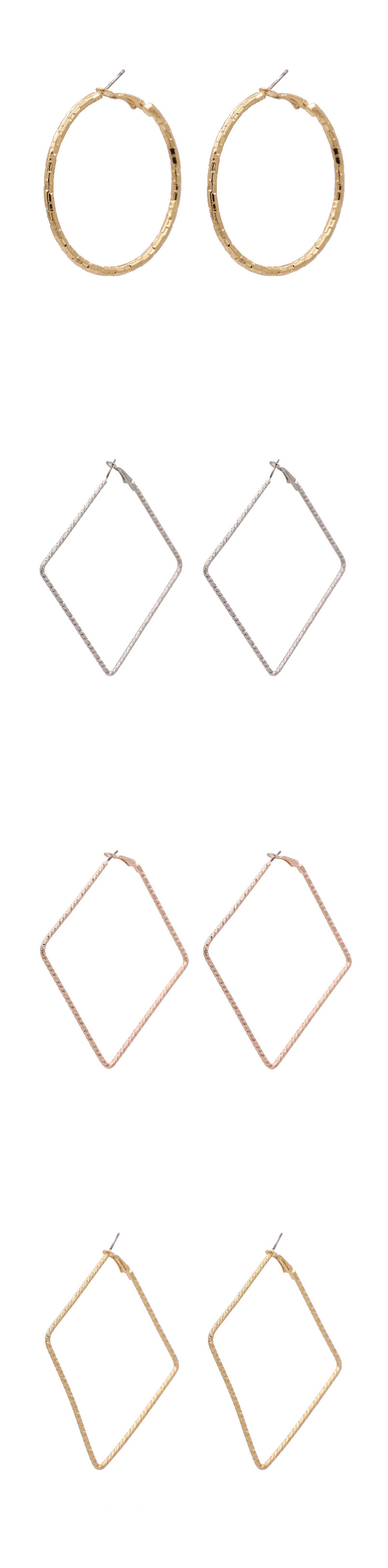 Fashion Hexagon Powder Polygonal Geometric Stars Love Alloy Earrings,Stud Earrings