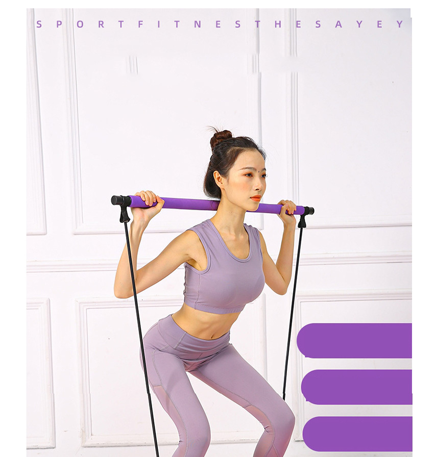 Fashion Purple Pilates Yoga Home Multi-functional Stretch Elastic Rope,Household goods