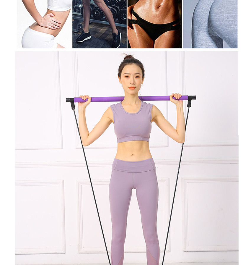 Fashion Pink Pilates Yoga Home Multi-functional Stretch Elastic Rope,Household goods