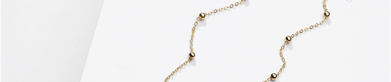 Fashion Golden Natural Stone Beaded Round Bead Alloy Short Necklace,Chains