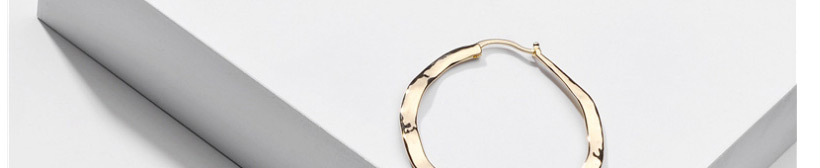 Fashion Gold Brass Geometric Thump Earrings,Hoop Earrings