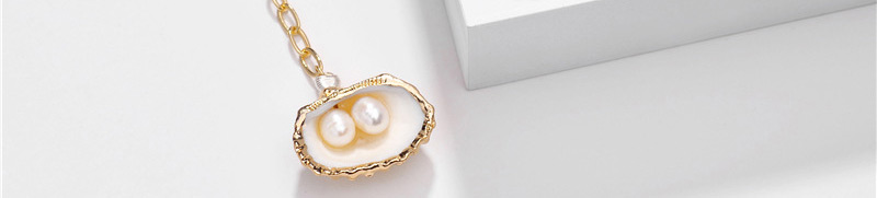 Fashion Golden Natural Shell Pearl Alloy Earrings,Drop Earrings