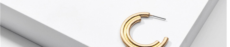 Fashion Golden Alloy Geometric Semicircle Snail Earrings,Hoop Earrings