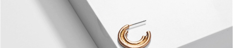 Fashion Golden Alloy Geometric Semicircle Snail Earrings,Hoop Earrings