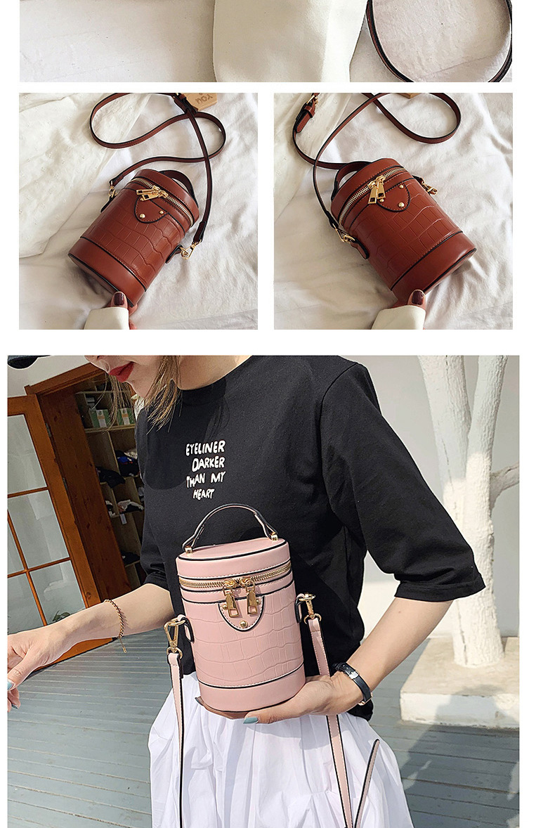 Fashion Pink Stone Cross Stitch Shoulder Bag,Shoulder bags