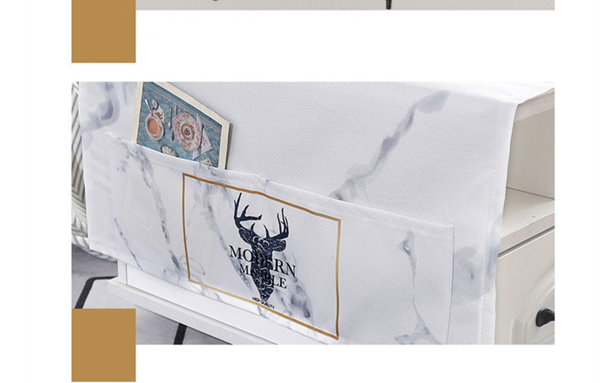 Fashion Blue Crown (50 * 150cm) Dust-proof Printed Cotton And Linen Coffee Table Cloth With Pocket,Home Textiles