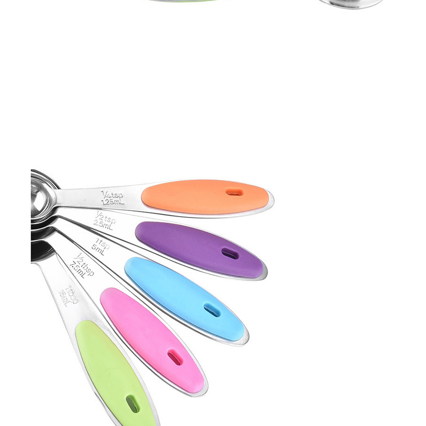 Fashion Ten Sets Of Measuring Cups And Measuring Spoons Ten Sets Of Stainless Steel Silicone Handle Measuring Cups,Kitchen