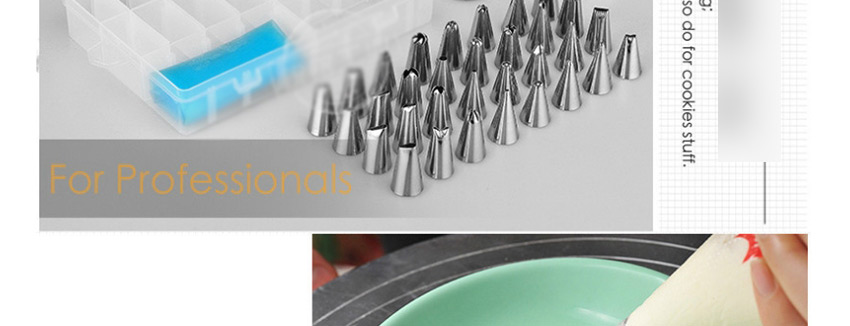 Fashion 24 Korean-style Decorating Mouth 24-head Stainless Steel Cake Cookie Decorating Mouth Set,Kitchen