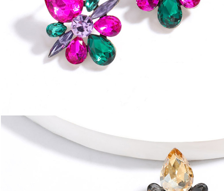 Fashion Golden Alloy Diamond Earrings,Stud Earrings