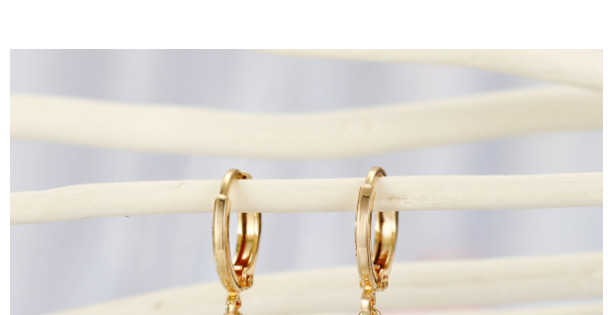 Fashion Golden White Snake Micro-set Zircon Alloy Snake Earrings,Earrings