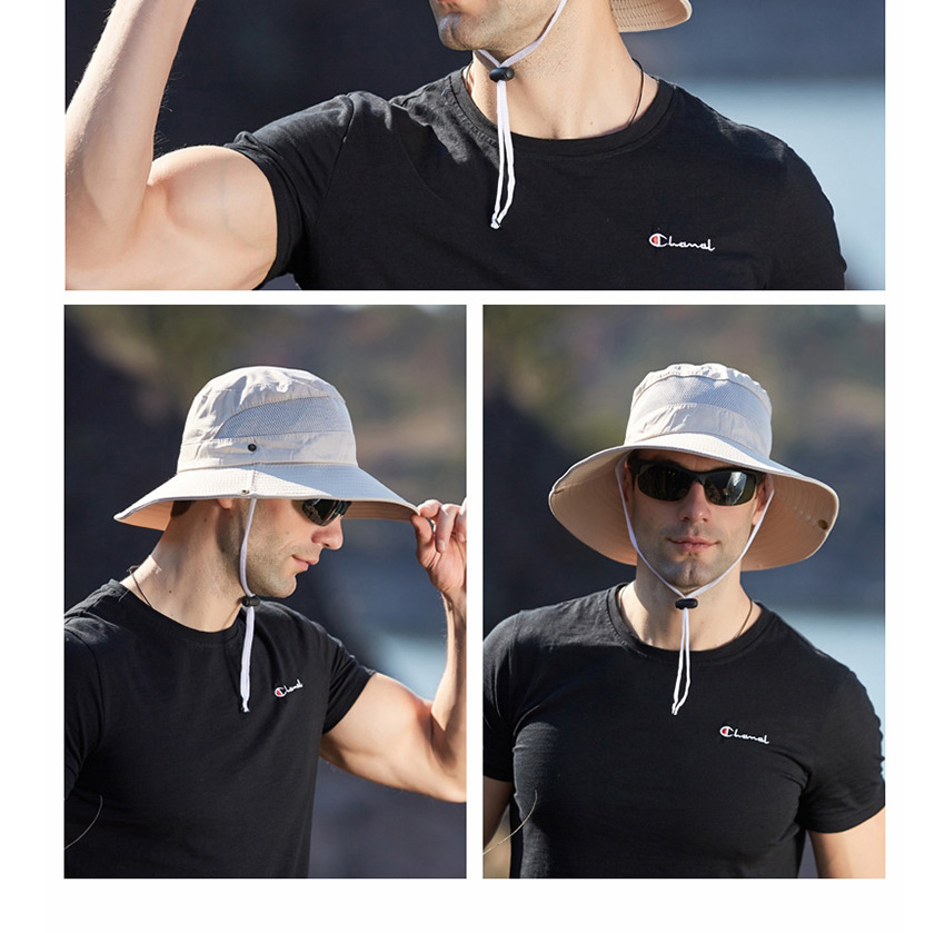 Fashion Black Breathable Mesh Shading Mesh Fisherman Hat,Sun Hats