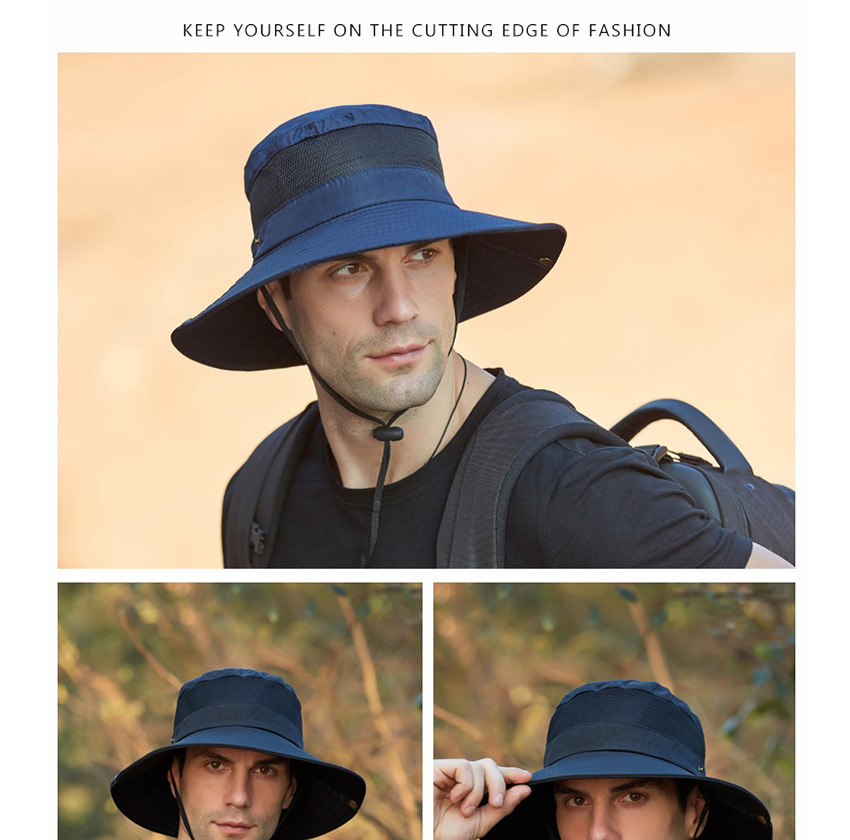 Fashion Beige Breathable Mesh Shading Mesh Fisherman Hat,Sun Hats