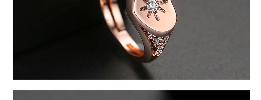 Fashion Rose Gold Heart Shape Adjustable Open Ring,Rings