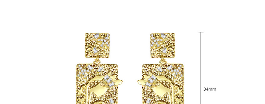 Fashion 18k Geometrical Shape Diamond Earrings,Earrings