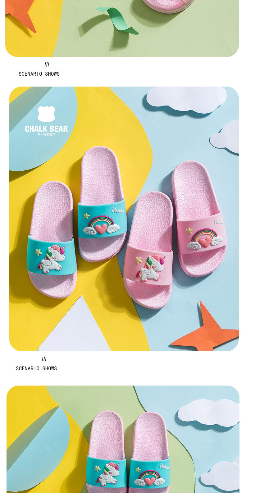 Fashion Pink Unicorn Slippers Rainbow Unicorn Children S Sandals And Slippers,Slippers