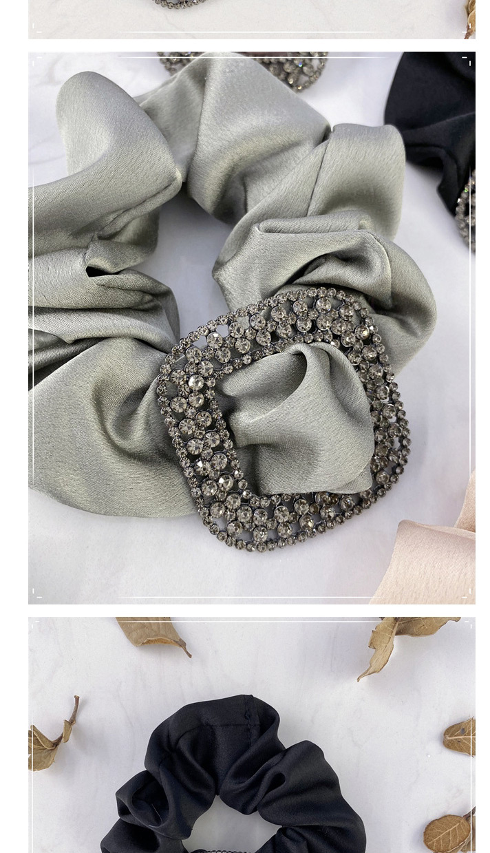 Fashion Hole Blue High Elastic Silk With Czech Diamond Intestine Loop Hair Rope,Hair Ring