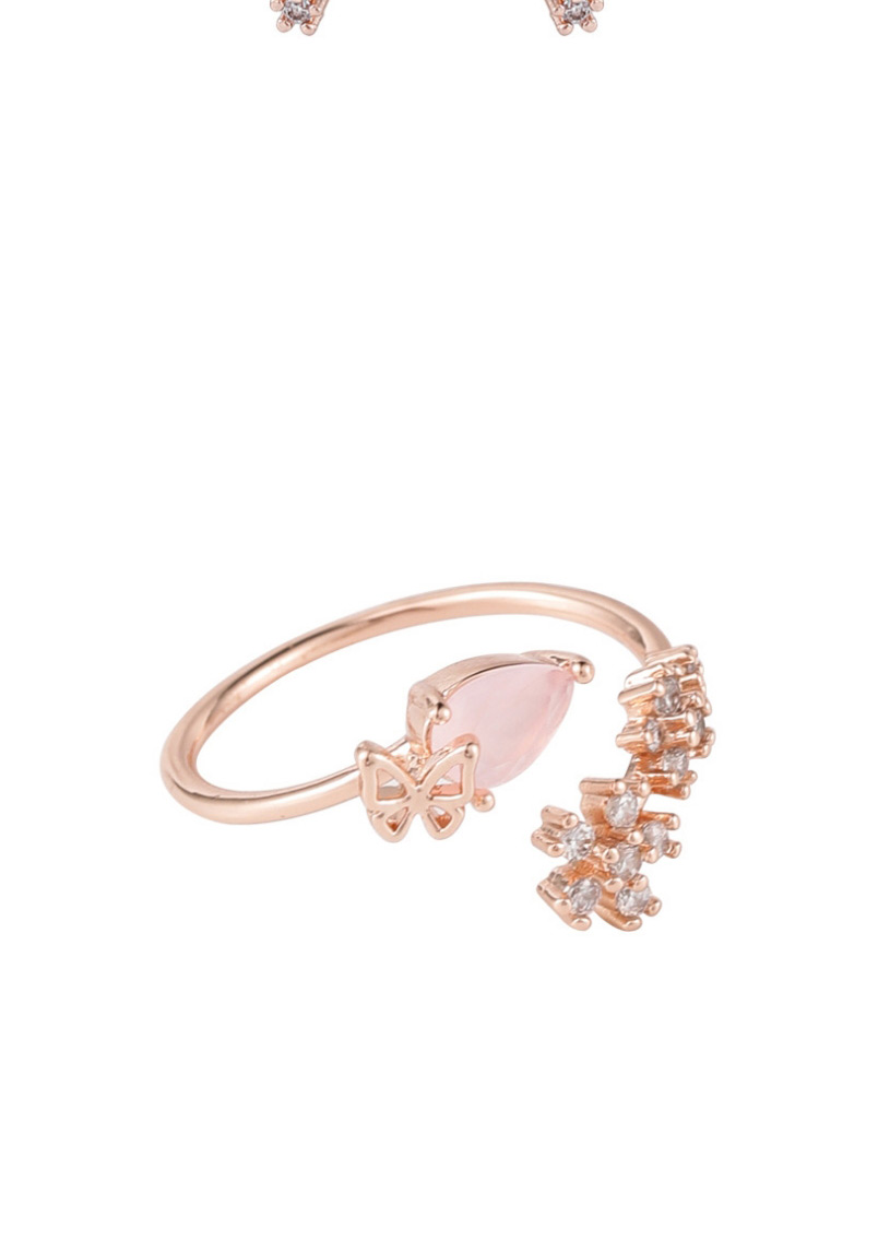 Fashion ?earrings Jade Micro Zircon Butterfly Earring Ring Necklace,Rings