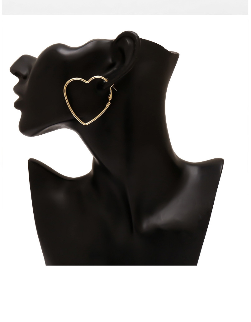 Fashion Golden Hollow Love Alloy Earrings,Stud Earrings