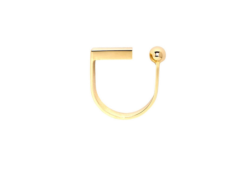 Fashion Golden Gold-plated Copper T-shaped Open Ring,Fashion Rings