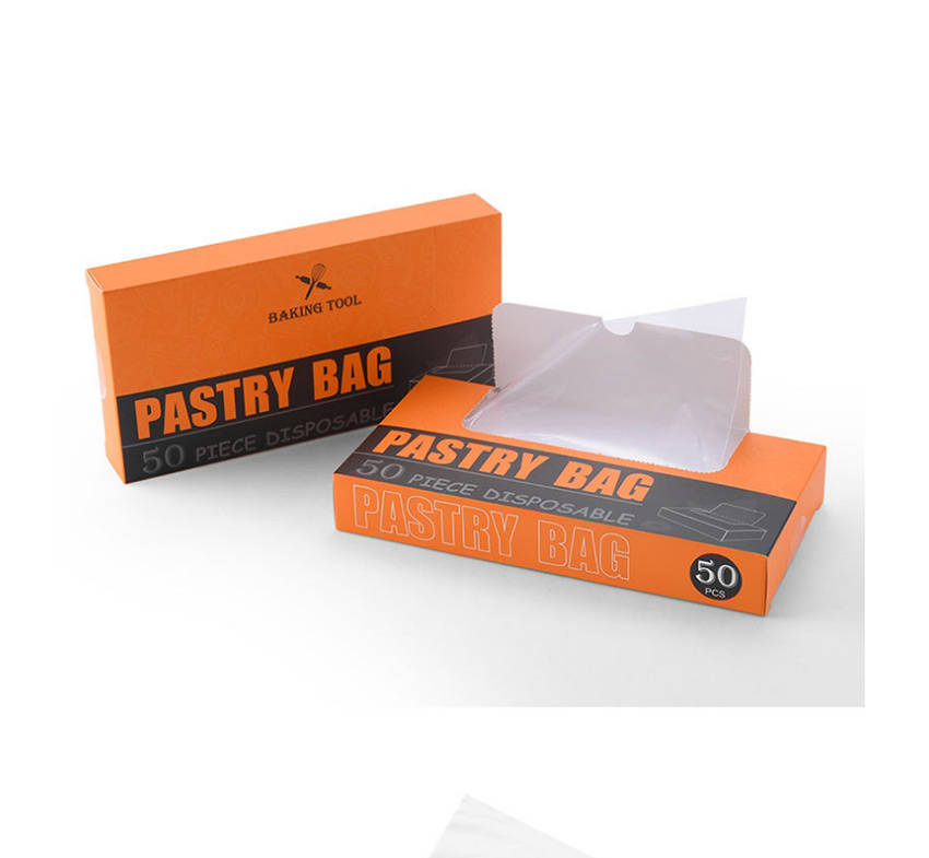 Fashion Pastry Bags 50pcs Drawer Box Transparent Disposable Decorating Bag,Kitchen