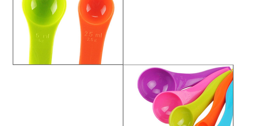 Fashion Color Colorful Measuring Spoons (5pcs),Kitchen