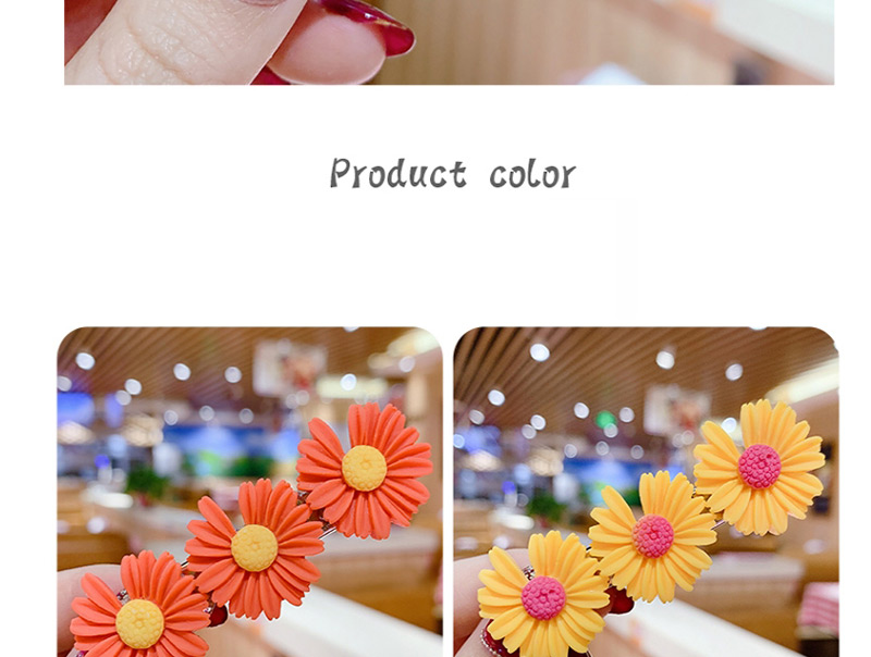 Fashion Watermelon Red Series Little Zou Ju Hit The Color Resin Alloy Hairpin Set,Jewelry Sets