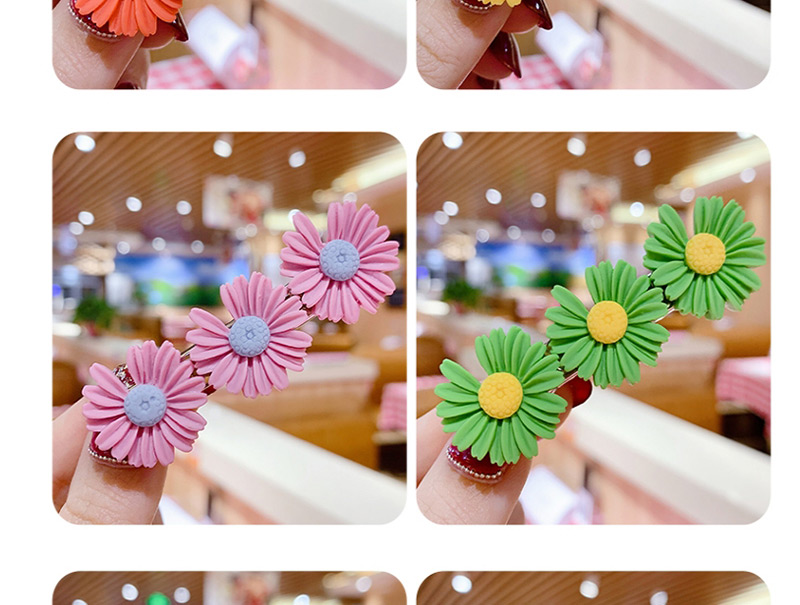Fashion Green Series Little Zou Ju Hit The Color Resin Alloy Hairpin Set,Jewelry Sets