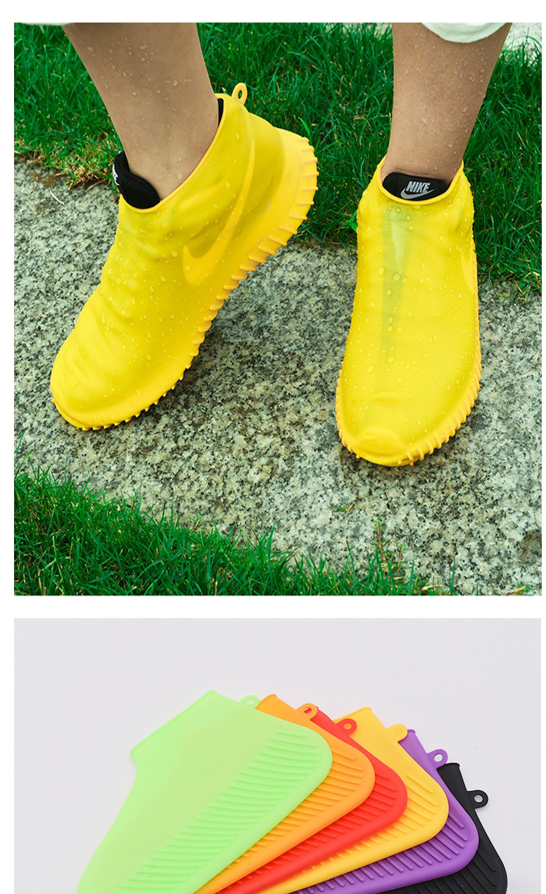 Fashion Orange (s Code) Non-slip Wear-resistant Thick Silicone Rain Boots,Household goods