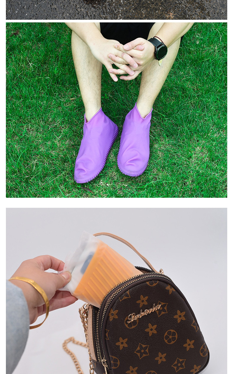 Fashion Orange (s Code) Non-slip Wear-resistant Thick Silicone Rain Boots,Household goods