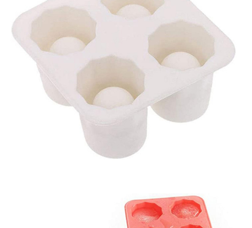Fashion White Four-hole Plastic Ice Mould,Kitchen
