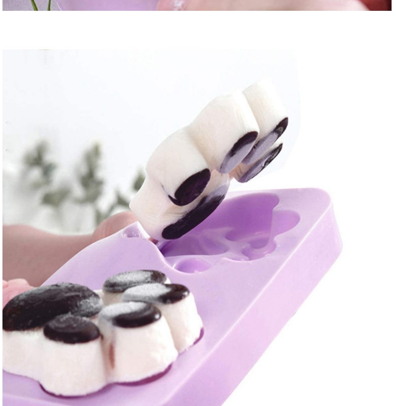 Fashion 3 Purple Blocks Diy Silicone Ice Cream Mold Box,Kitchen