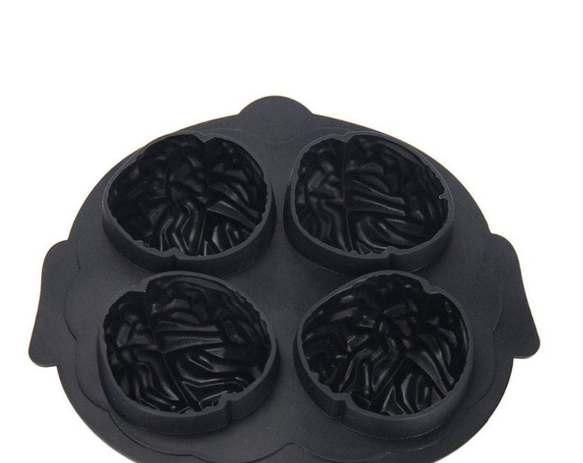 Fashion Red Four-hole Silicone Ice Mould For Brain Modeling,Kitchen