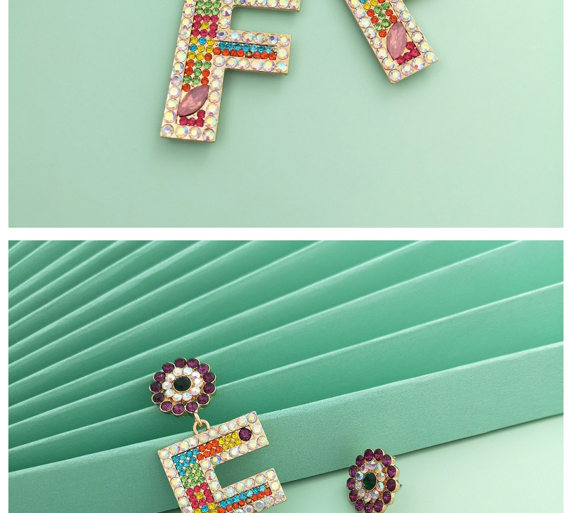 Fashion Color Diamond And Pearl Flower Alloy Earrings,Drop Earrings