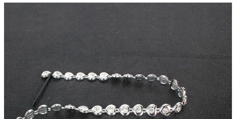 Fashion Silver Diamond-shaped Love Tassel Aluminum Chain Hairpin,Hairpins